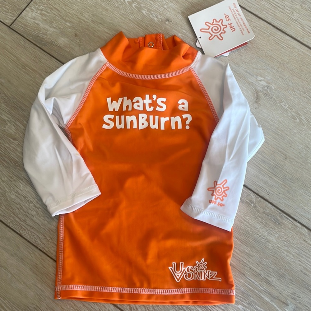 New Skinz rash guard long sleeved shirt for toddler - UPF 50+